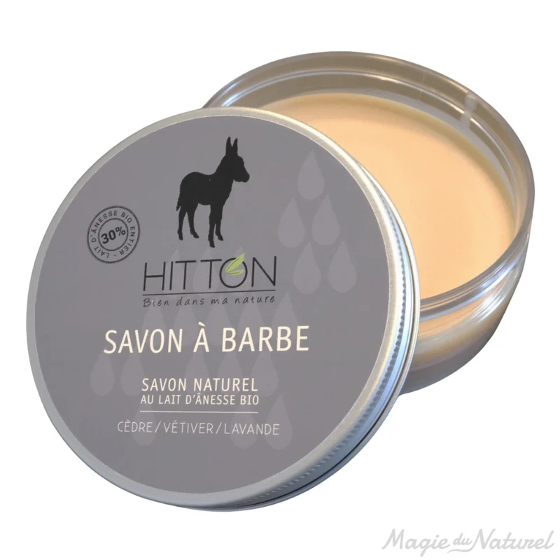 Savon de rasage au lait d'ânesse bio - 150g