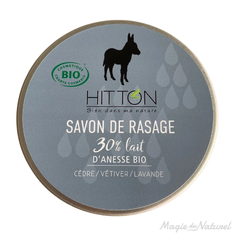 Savon de rasage au lait d'ânesse bio - 150g