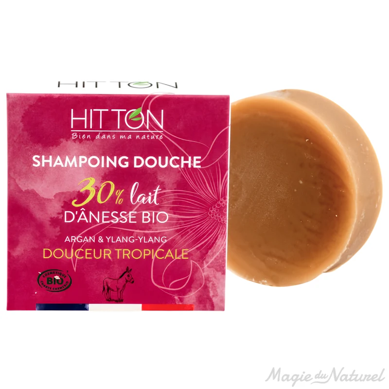 Shampoing douche solide bio – Argan & Ylang-Ylang