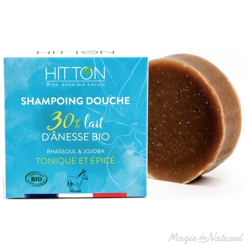 Shampoing douche solide bio – Rhassoul & Jojoba