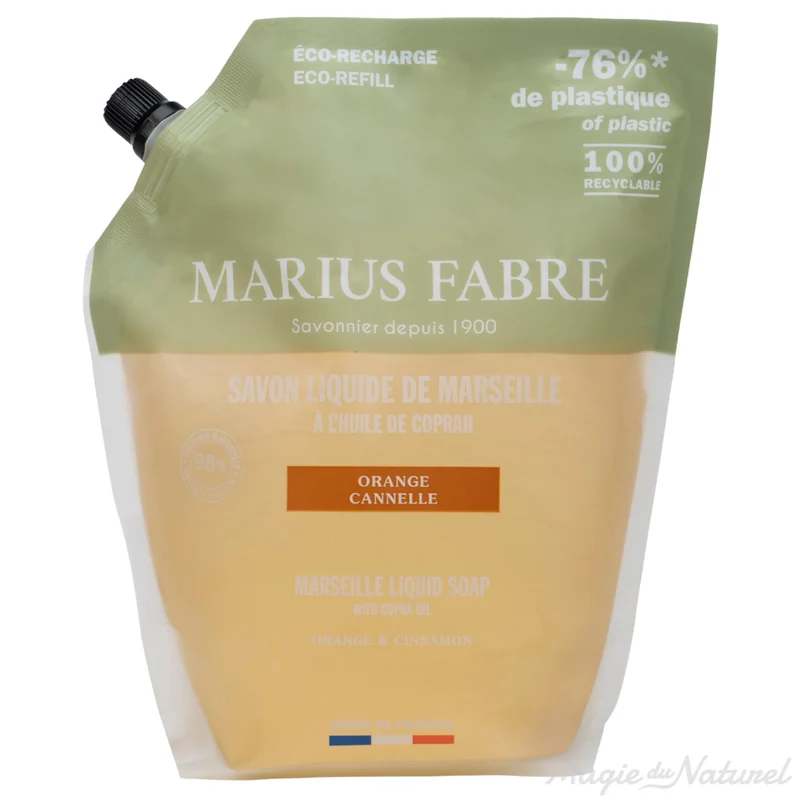 Savon liquide de Marseille Orange et Cannelle