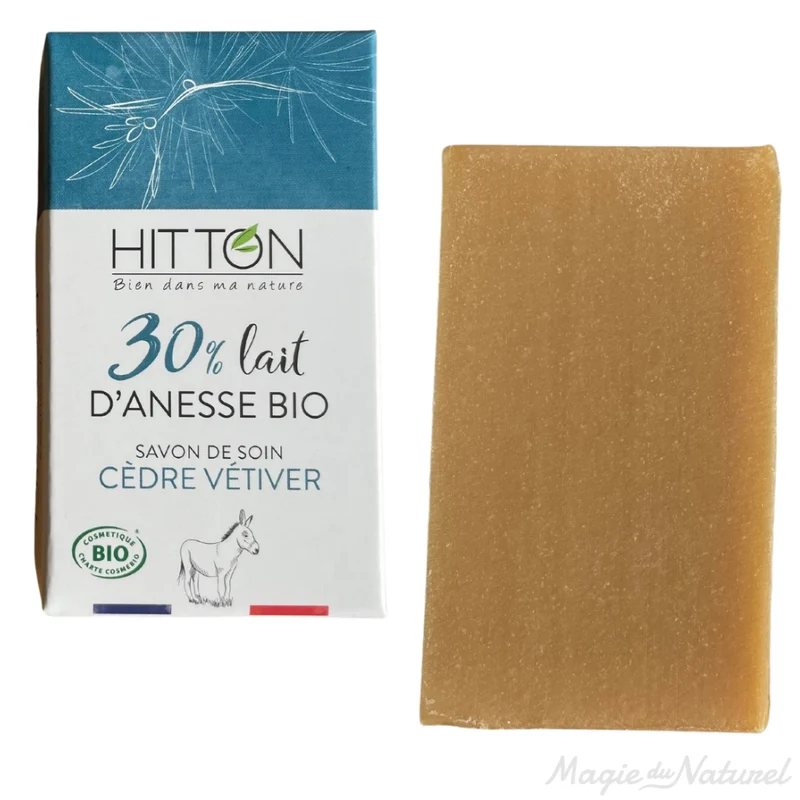 Savon au lait d'ânesse bio - Cèdre / Vétiver
