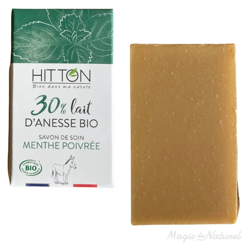Savon au lait d'ânesse bio - Menthe poivrée