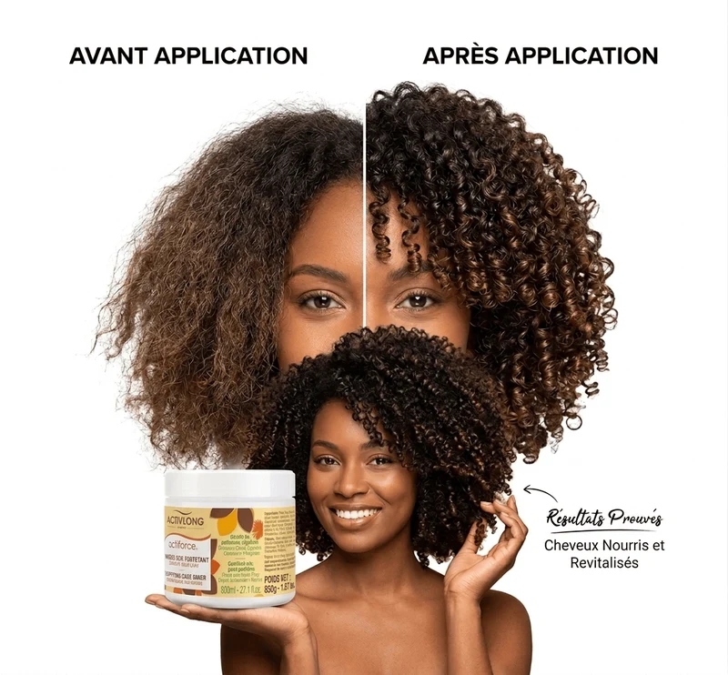 Masque-Soin Fortifiant Actiforce Activilong - Cheveux Frisés et Crépus - 300 ml