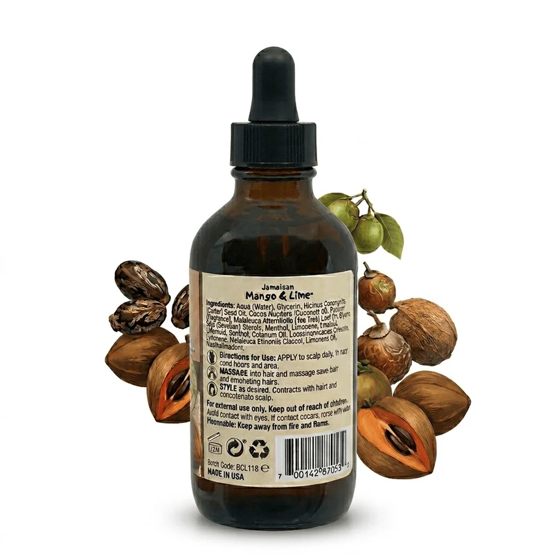 Jamaican Mango & Lime - Black Castor Oil with Coconut Oil - 118 ml