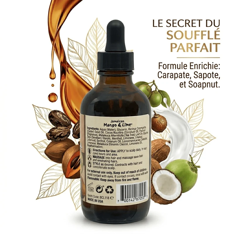 Jamaican Mango & Lime - Black Castor Oil with Coconut Oil - 118 ml