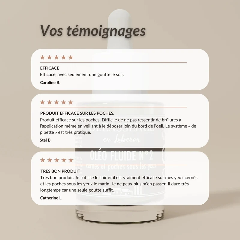 Sérum Cernes et Poches bio - Oléo-Fluide N°2