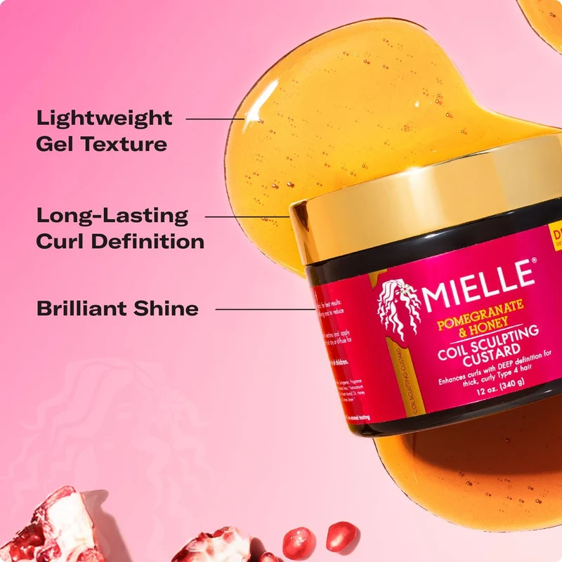 Mielle Organics - Gelée coiffante pour boucles grenade & miel 340g (coil sculpting custard)