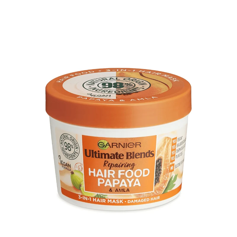 Garnier - Ultimate Blends- Masque soin à la Papaye et Amla 3-in-1 vegan 390ml
