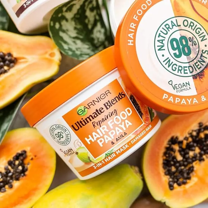 Garnier - Ultimate Blends- Masque soin à la Papaye et Amla 3-in-1 vegan 390ml