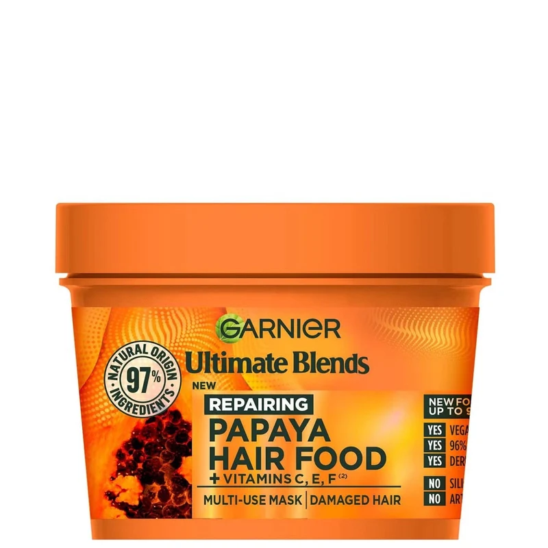 Garnier - Ultimate Blends- Masque soin à la Papaye et Amla 3-in-1 vegan 390ml