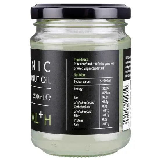 KIKI Health - Huile de Noix de Coco Vierge Brute Biologique - Hydratant essentiel - 200ml
