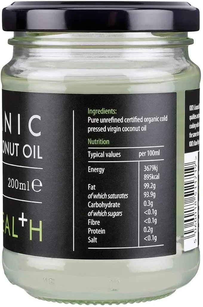 KIKI Health - Huile de Noix de Coco Vierge Brute Biologique - Hydratant essentiel - 200ml