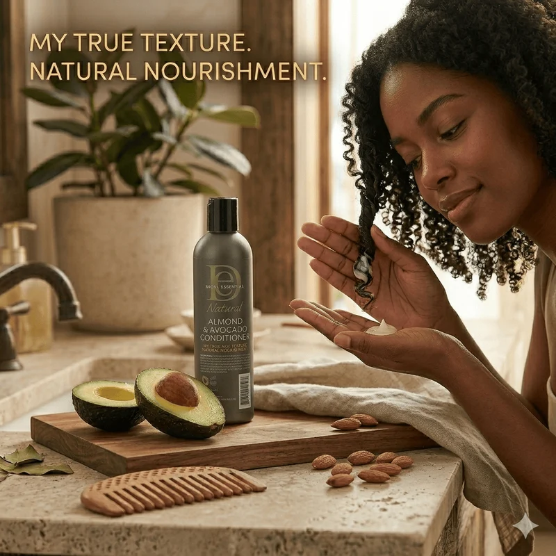 Design Essentials - Après-Shampoing Sans Rinçage Amande & Avocat - 227g
