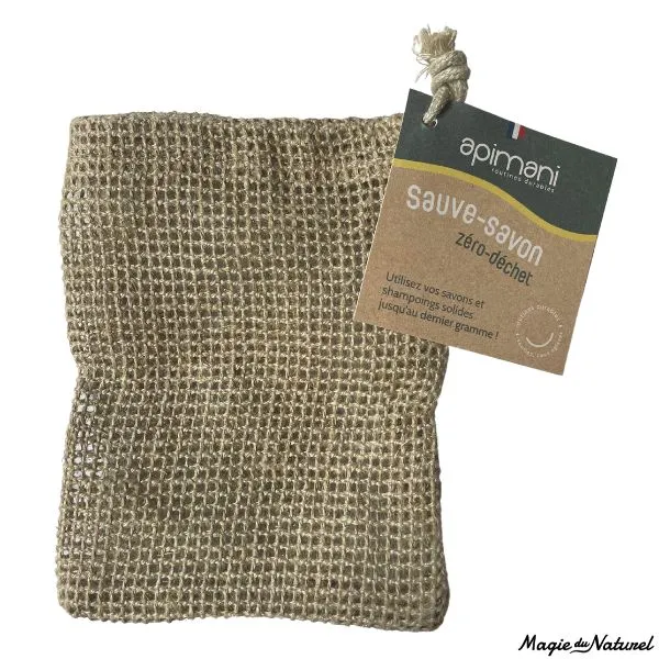 Pochette sauve-savon en lin - zéro déchets