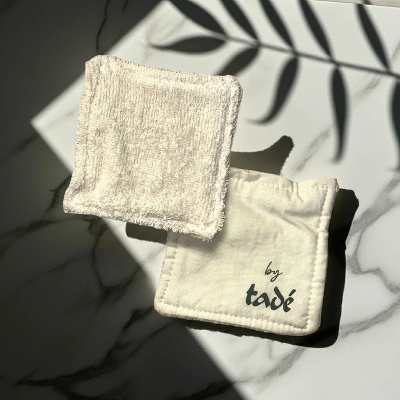 5 Cotons lavables 'by tadé' 10x10cm - 100% coton BIO