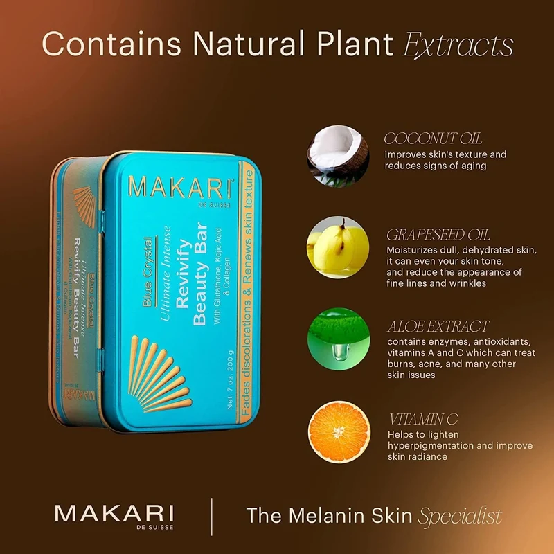 Makari - Blue Crystal Revivify Beauty Bar 200g