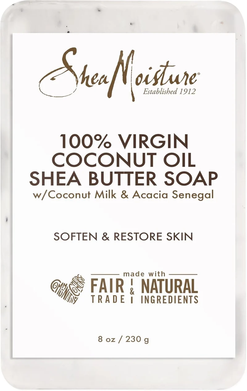 Shea Moisture — Savon "Coco & Karité" 100% Virgin Coconut Oil - Hydratation Quotidienne - 230g