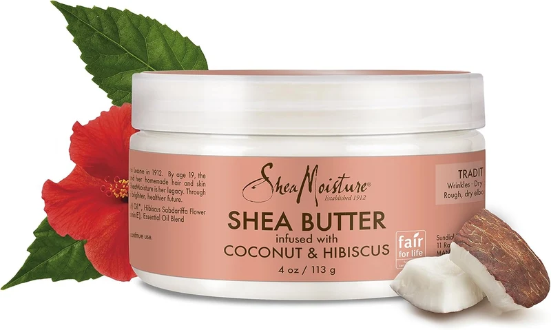 Shea Moisture - Crème Au Beurre De Karité Infusé À La Noix De Coco Et L'Hibiscus 113G
