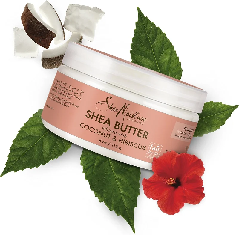 Shea Moisture - Crème Au Beurre De Karité Infusé À La Noix De Coco Et L'Hibiscus 113G