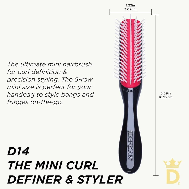 Denman - Petite Brosse À Coiffer À 5 Rangs D14