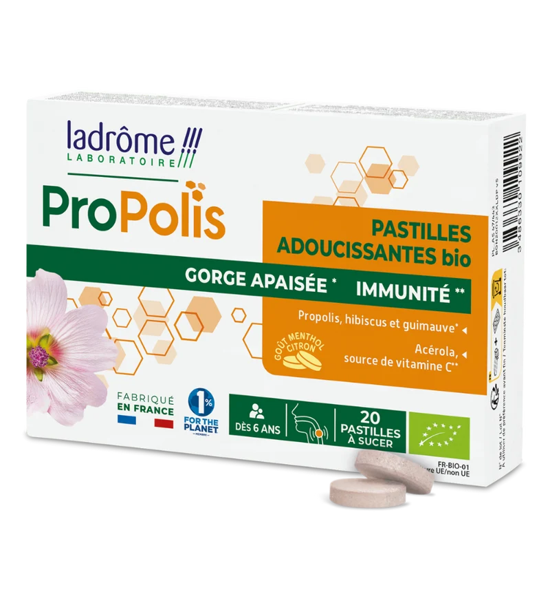 Pastilles adoucissantes à la Propolis bio