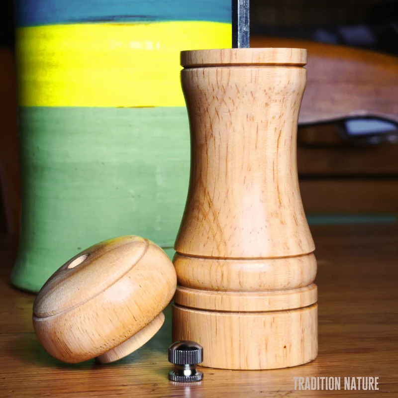 Moulin à poivre en bois 14 cm | Céramique, manuel