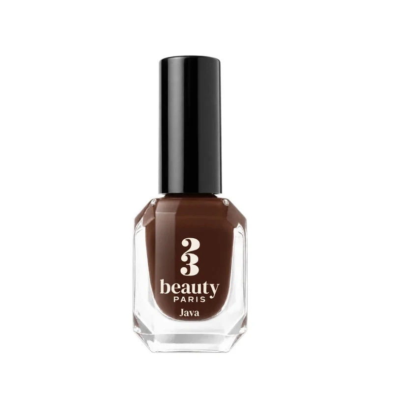 Vernis à ongles marron soin vegan - Brun expresso - Java