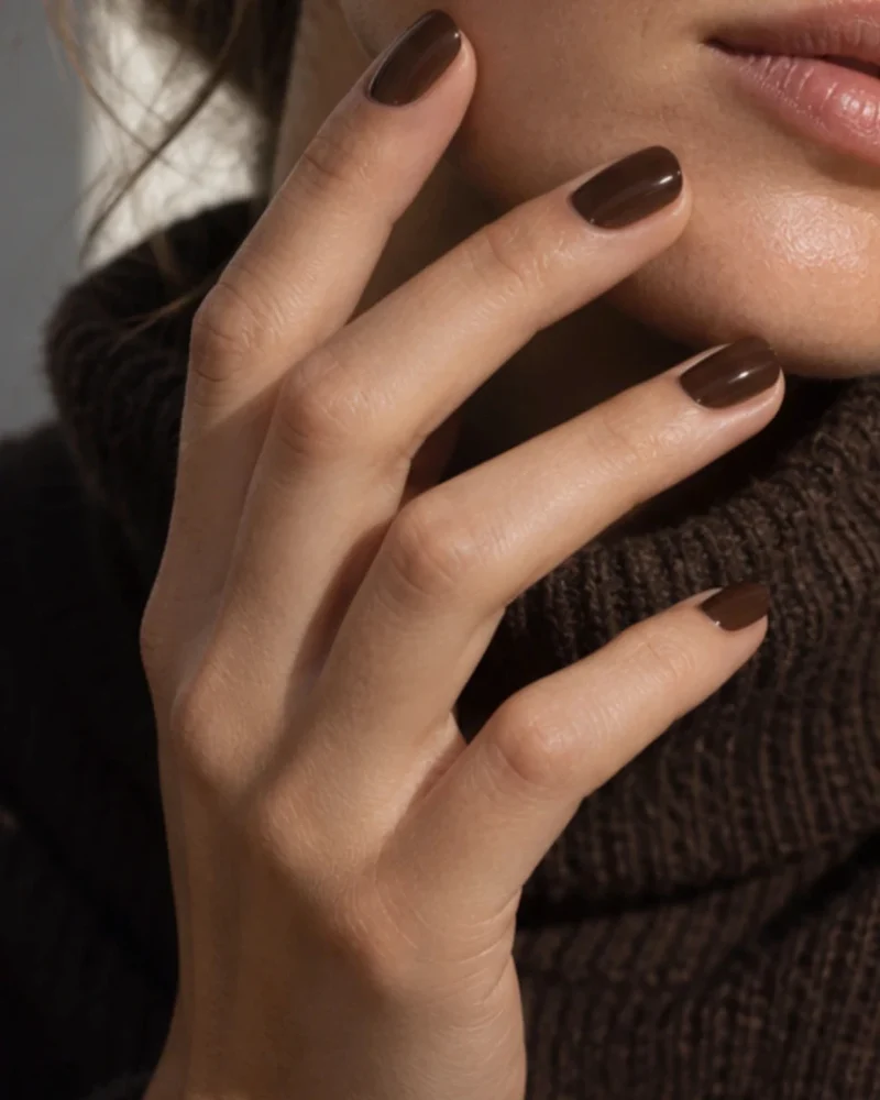 Vernis à ongles marron soin vegan - Brun expresso - Java