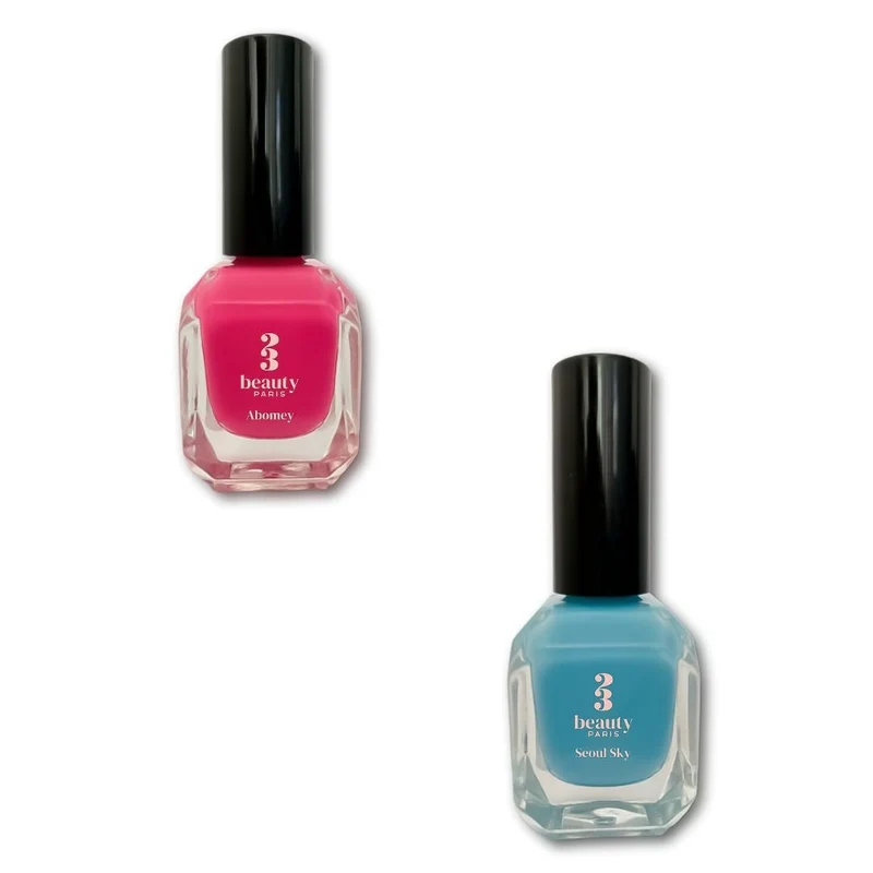 Pop : bleu ciel et fuchsia