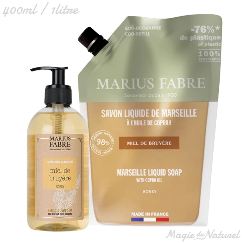 Savon liquide de Marseille Miel de Bruyère