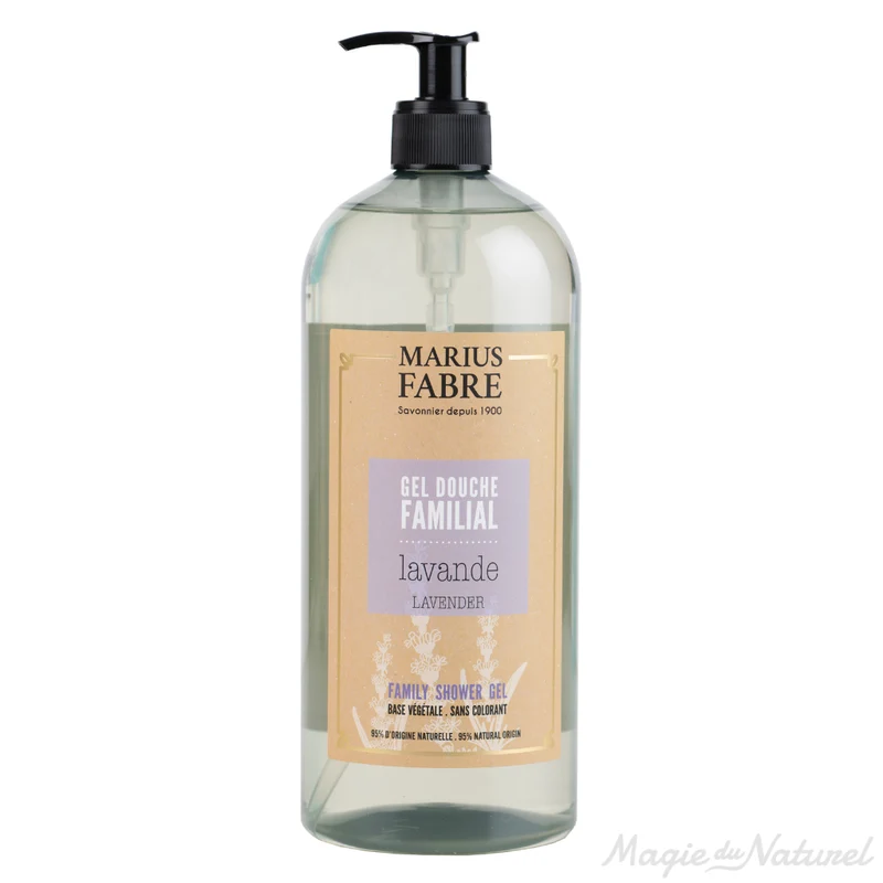Gel douche familial 1L, parfum Lavande / Miel / Verveine
