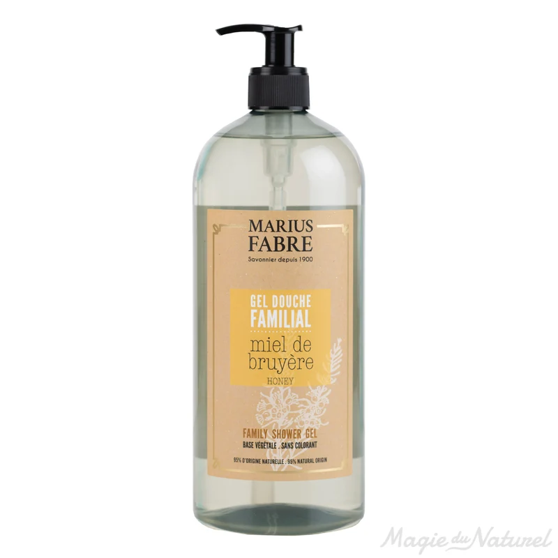Gel douche familial 1L, parfum Lavande / Miel / Verveine