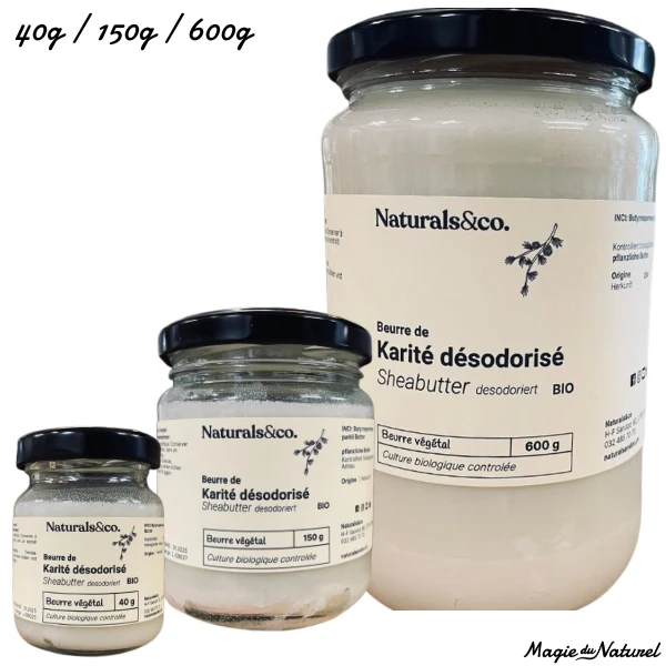 Beurre de Karité BIO, blanc, désodorisé