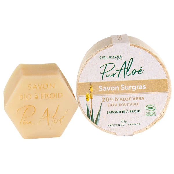 Savon surgras Aloé Vera 20% BIO 90 g