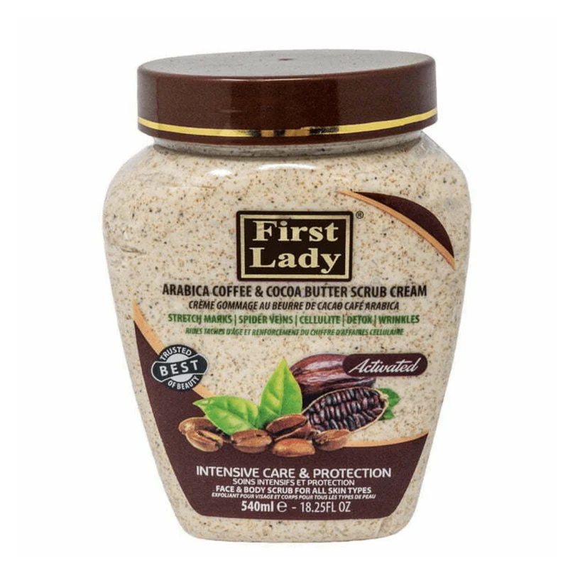 First Lady - Crème Gommage Exfoliante Café Arabica & Beurre de Cacao 540ml