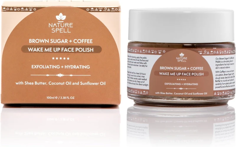 Nature Spell - Gommage visage Exfoliant & Nourrissant "Wake Me Up Face polish Brown Sugar & Coffee"- 100ml