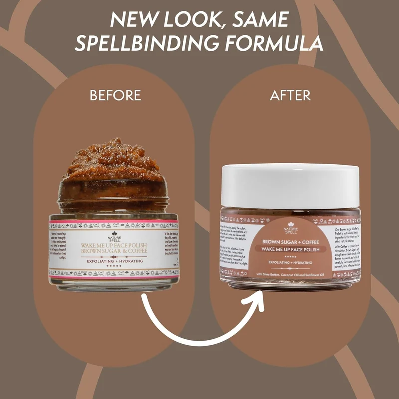 Nature Spell - Gommage visage Exfoliant & Nourrissant "Wake Me Up Face polish Brown Sugar & Coffee"- 100ml