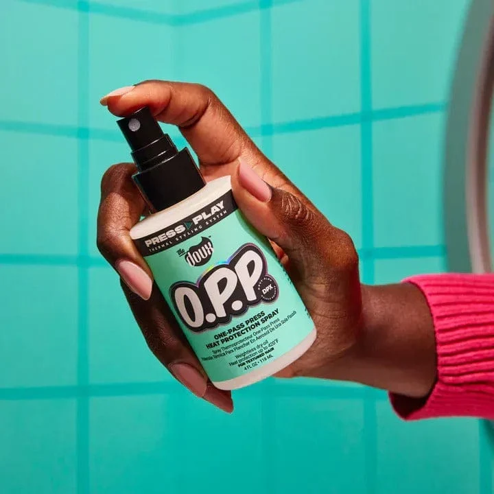 The Doux – O.P.P. One-Pass Press Spray thermoprotecteur pour cheveux texturés – 118 ml