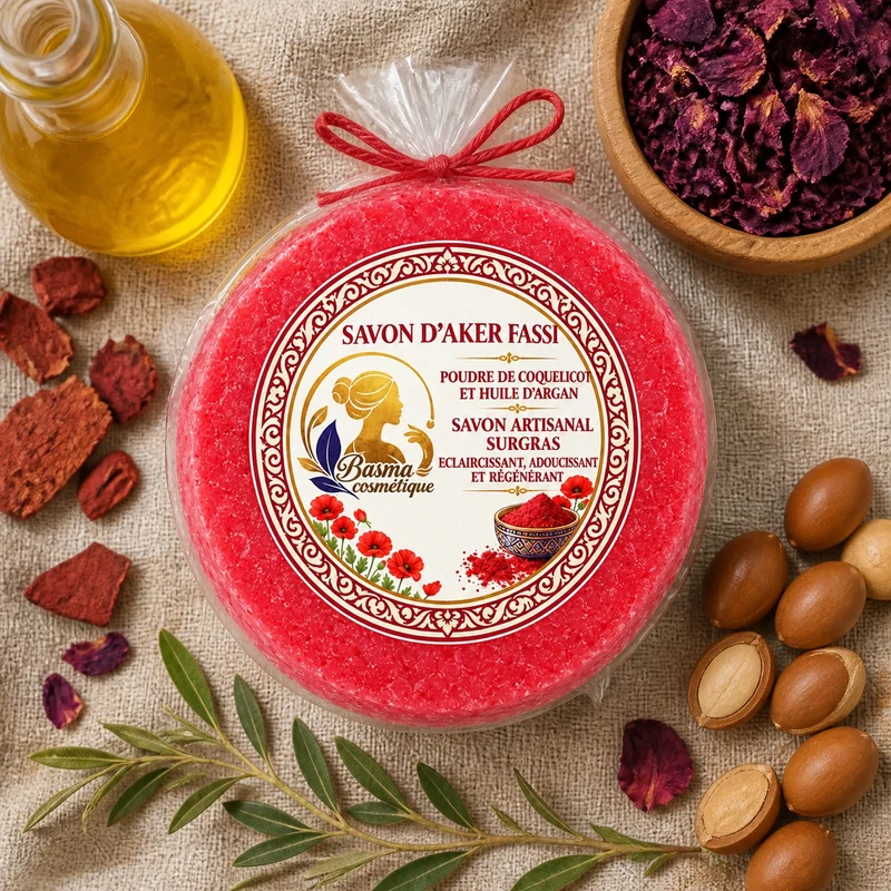 Savon d’Aker Fassi Coquelicot & Argan – 100 g