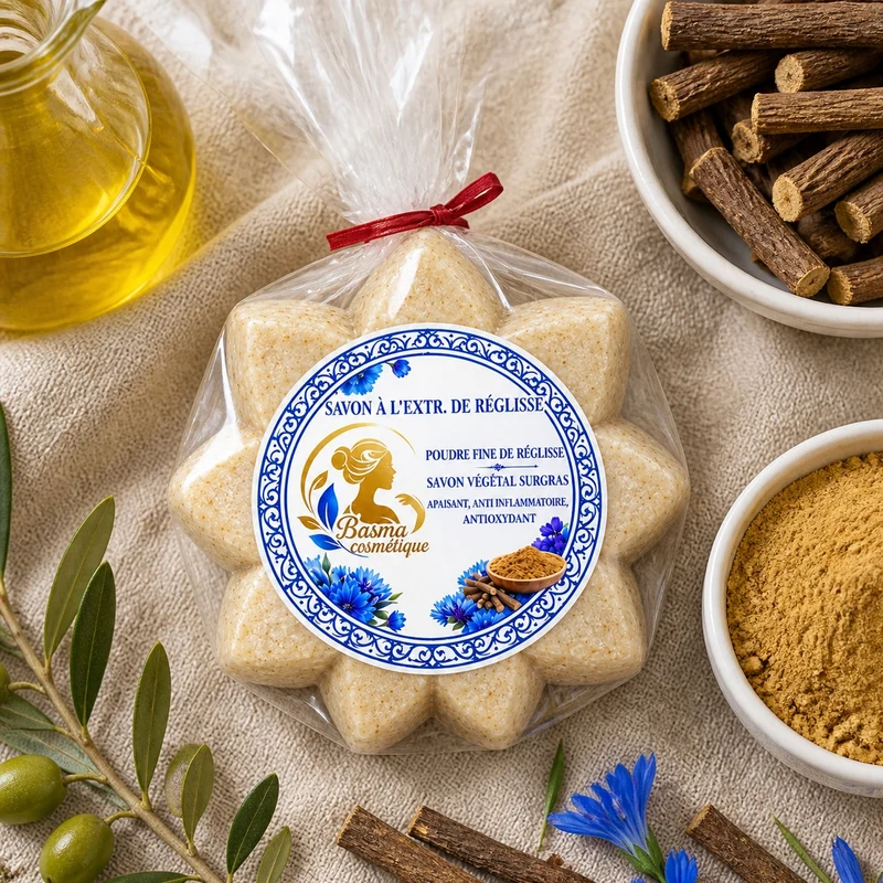 Savon à l’Extrait de Réglisse – Savon Végétal Surgras 100 g