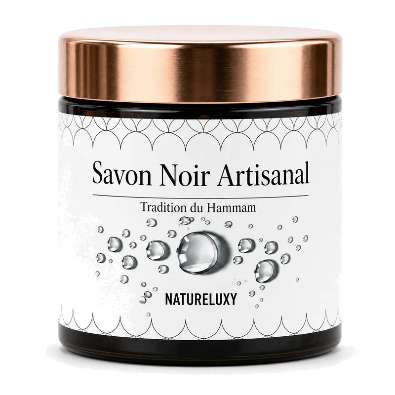 Savon noir marocain 300 g – Pâte exfoliante pour hammam (usage externe)