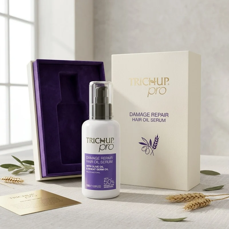 Sérum huile capillaire, Huile d’Olive & Germe de Blé, 100 ml - TRICHUP pro Damage Repair Hair Oil Serum