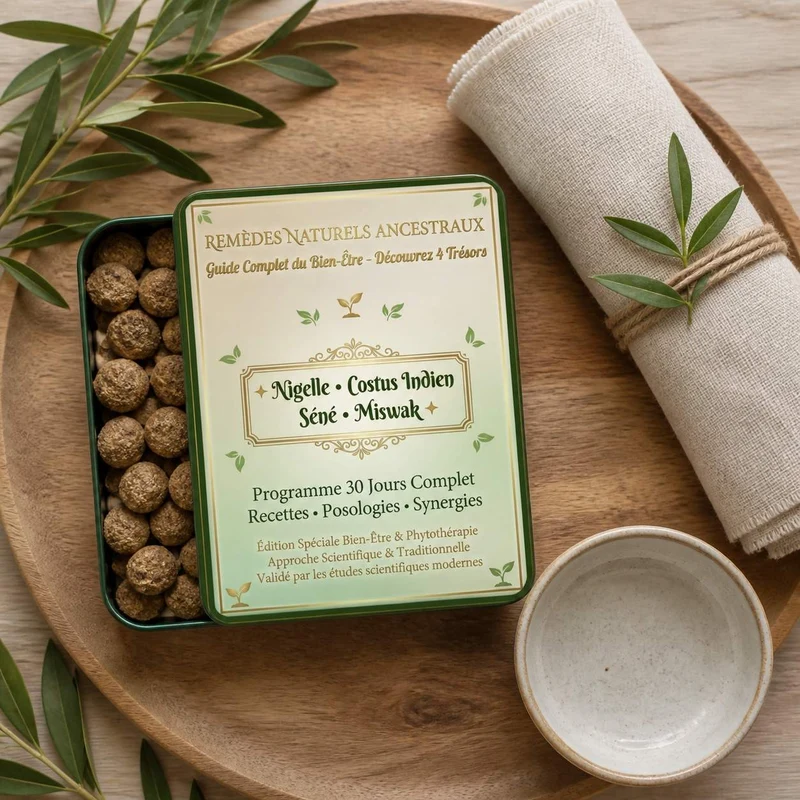 E-book - Pack Bien-être Naturel Complet | Nigelle + Costus + Séné + 5 Miswak |