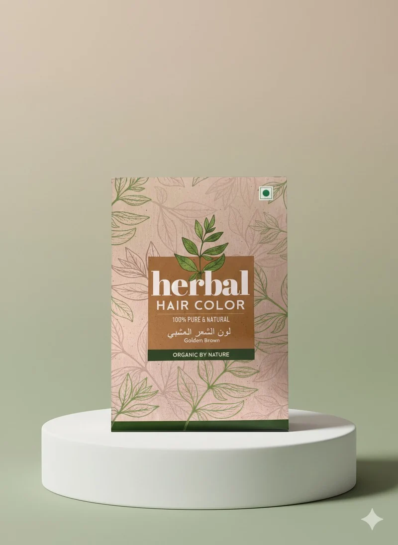 Coloration capillaire végétale Golden Brown – herbes ayurvédiques