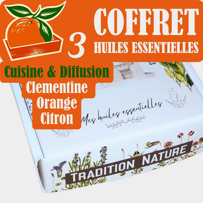 Coffret de 3 huiles essentielles Panier d'Agrumes