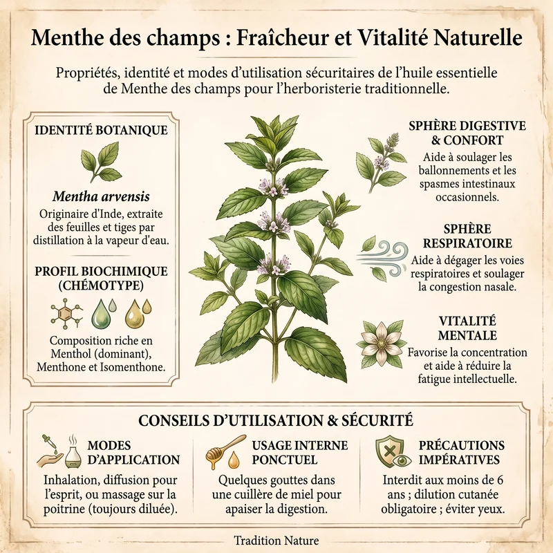 Huile essentielle de Menthe des champs