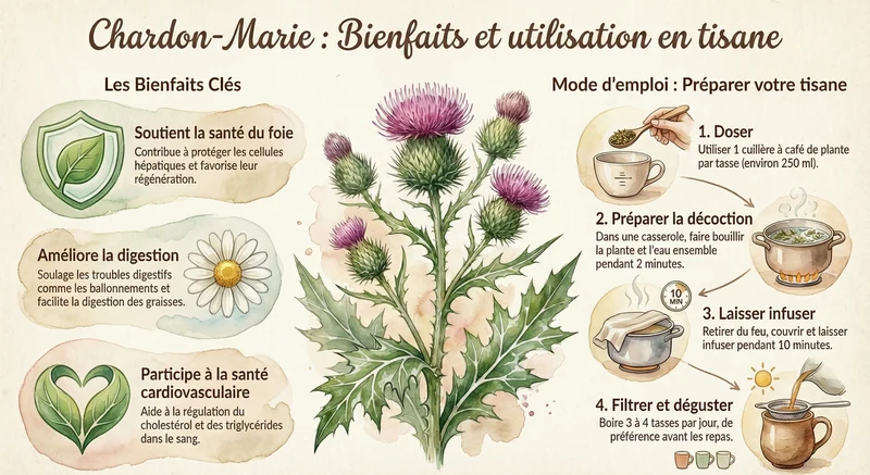 Chardon Marie tisane - Plante coupée (Silybum marianum)