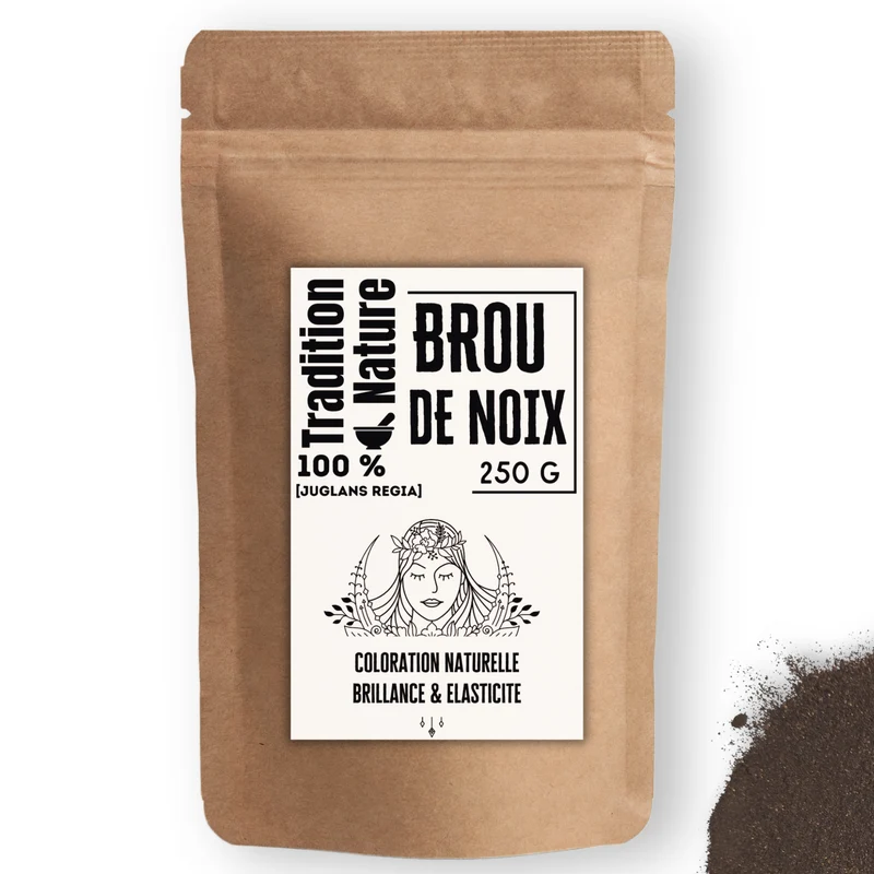 Brou de noix en poudre 250 g | Coloration capillaire naturelle