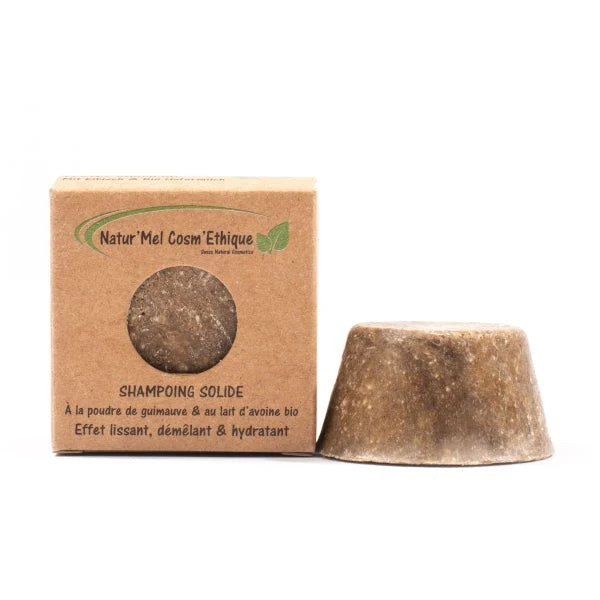 Shampoing solide guimauve & lait d'avoine bio - Lissant et démêlant